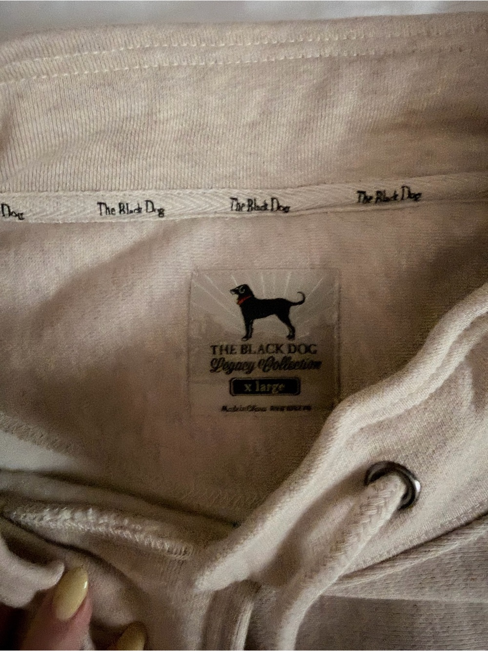 The Black Dog Men's Beige/Cream Logo Crewneck Sweatshirt - Picture 2 of 4